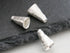 2 of Karen Hill Tribe Silver Hammered Cone Bead Caps, 15x10mm, (8176-TH)